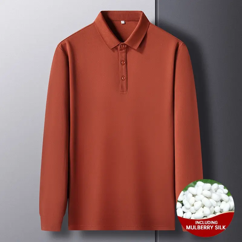 High End Luxury New Designer Fashion Brand Shirts For Men Polo Include Mulberry Silk Casual Long Sleeve Tops 2025 Mens Clothes