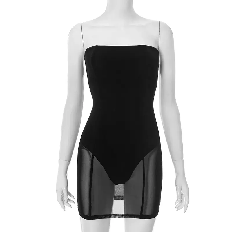 Sexy backless Strapless A-Line Dress for women Fashion Sleeveless bodycon slim Dress 2025 Elegant holiday Off Shoulder Club Part