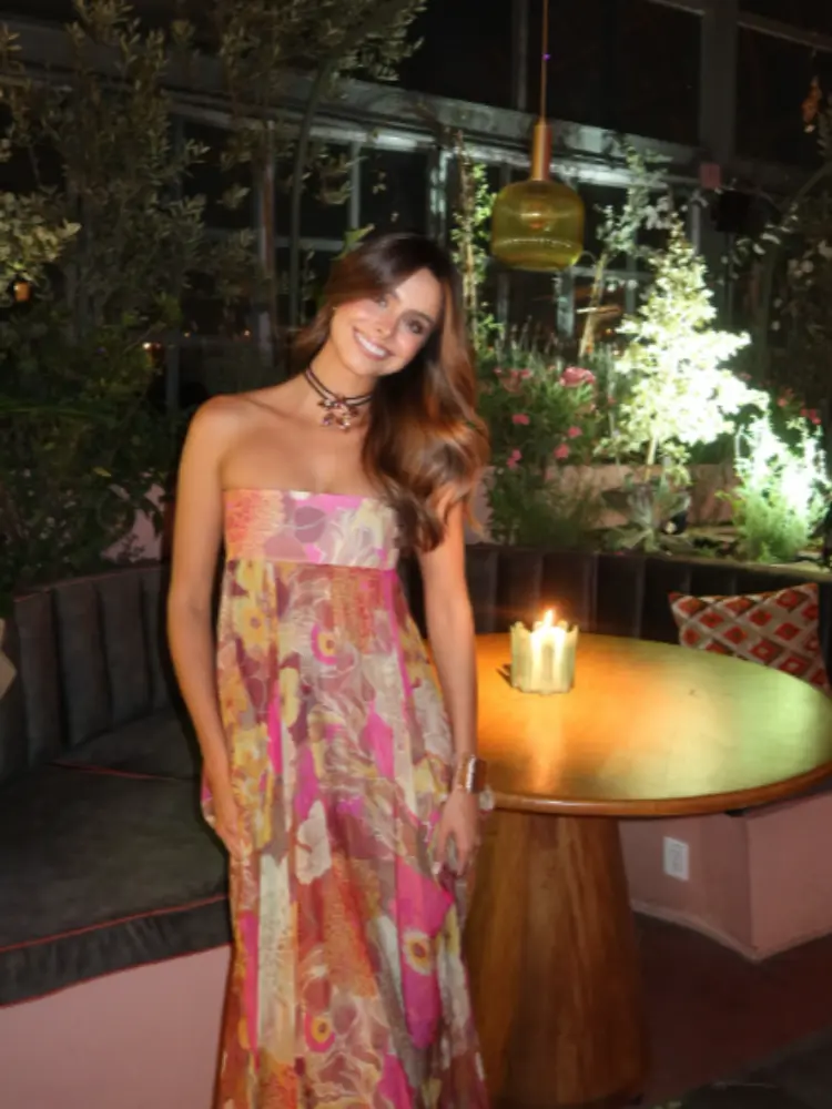 Women Fashion Flower Print Pleated Long Dress Sexy Backless Sleeveless Strapless Loose Vestidos 2025 Summer New Party Dresses