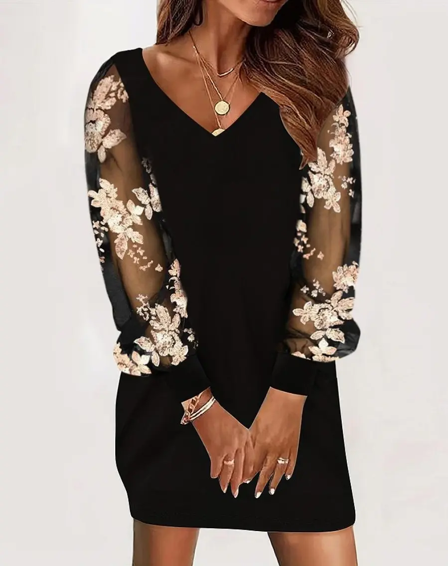 Fashionable Sexy Women's Clothing Printed Dress Available On Amazon's Cross-border Selling Platform