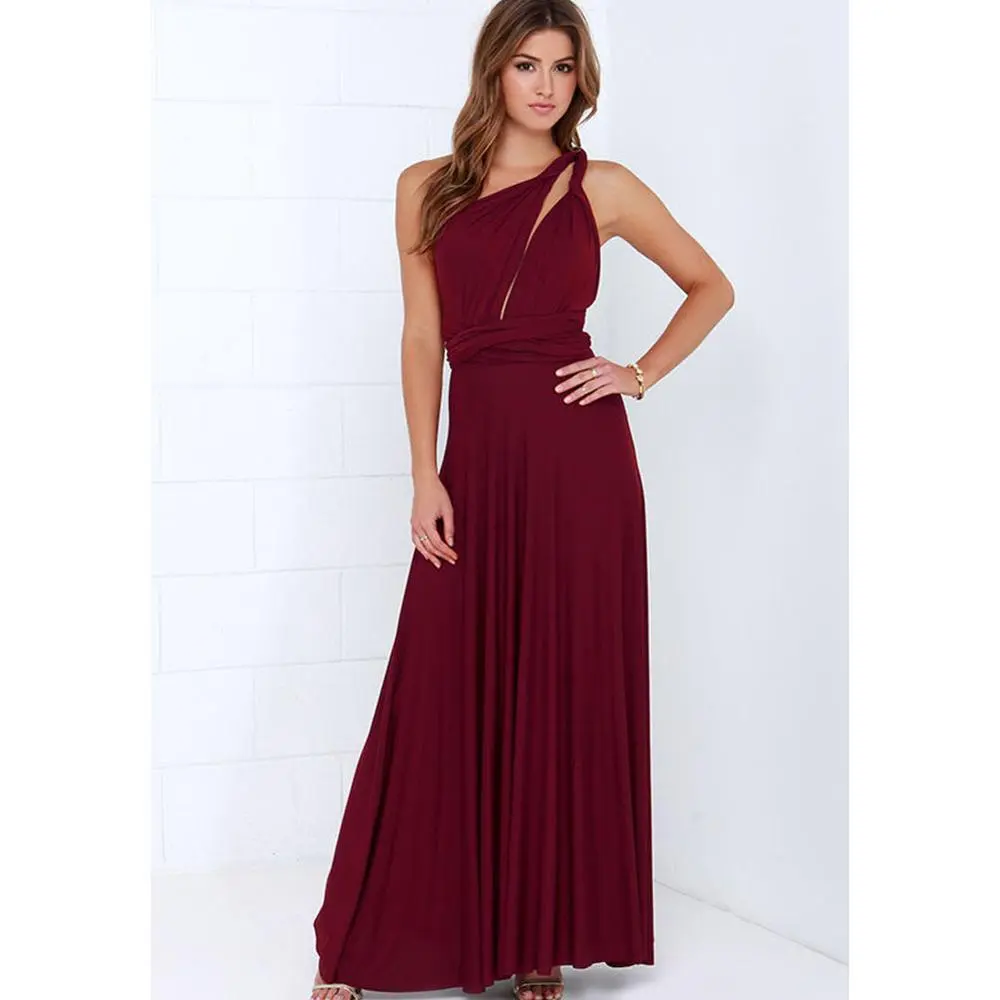 Sexy Women Multiway Wrap Convertible Boho Maxi Club Red Bandage Long Dress Party Bridesmaid Infinity Robe Longue Femme