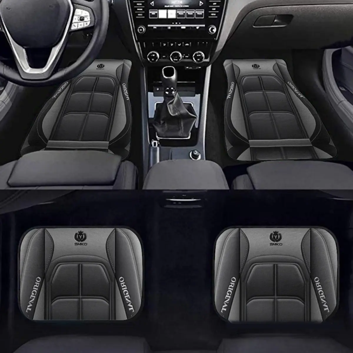 4 PCS 2D Universal Style Car Floor Mat for HYUNDAI Solaris Sonata Creta Encino Elantra Creta Ix25 Ix35 Kona Car Accessories