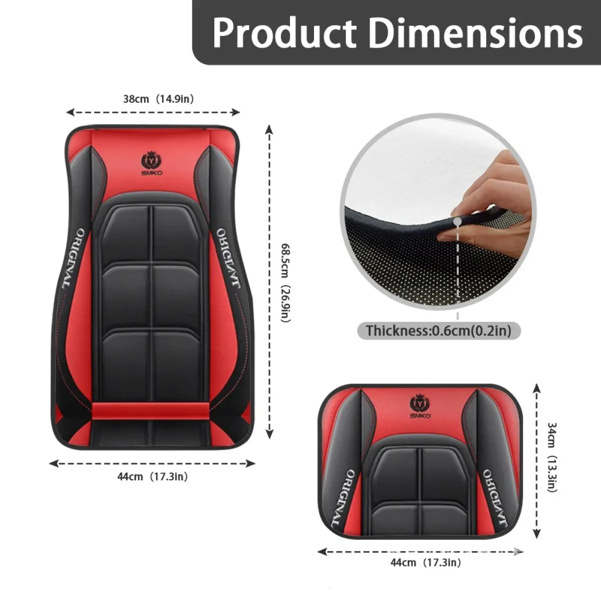 4 PCS 2D Universal Style Car Floor Mat for HYUNDAI Solaris Sonata Creta Encino Elantra Creta Ix25 Ix35 Kona Car Accessories