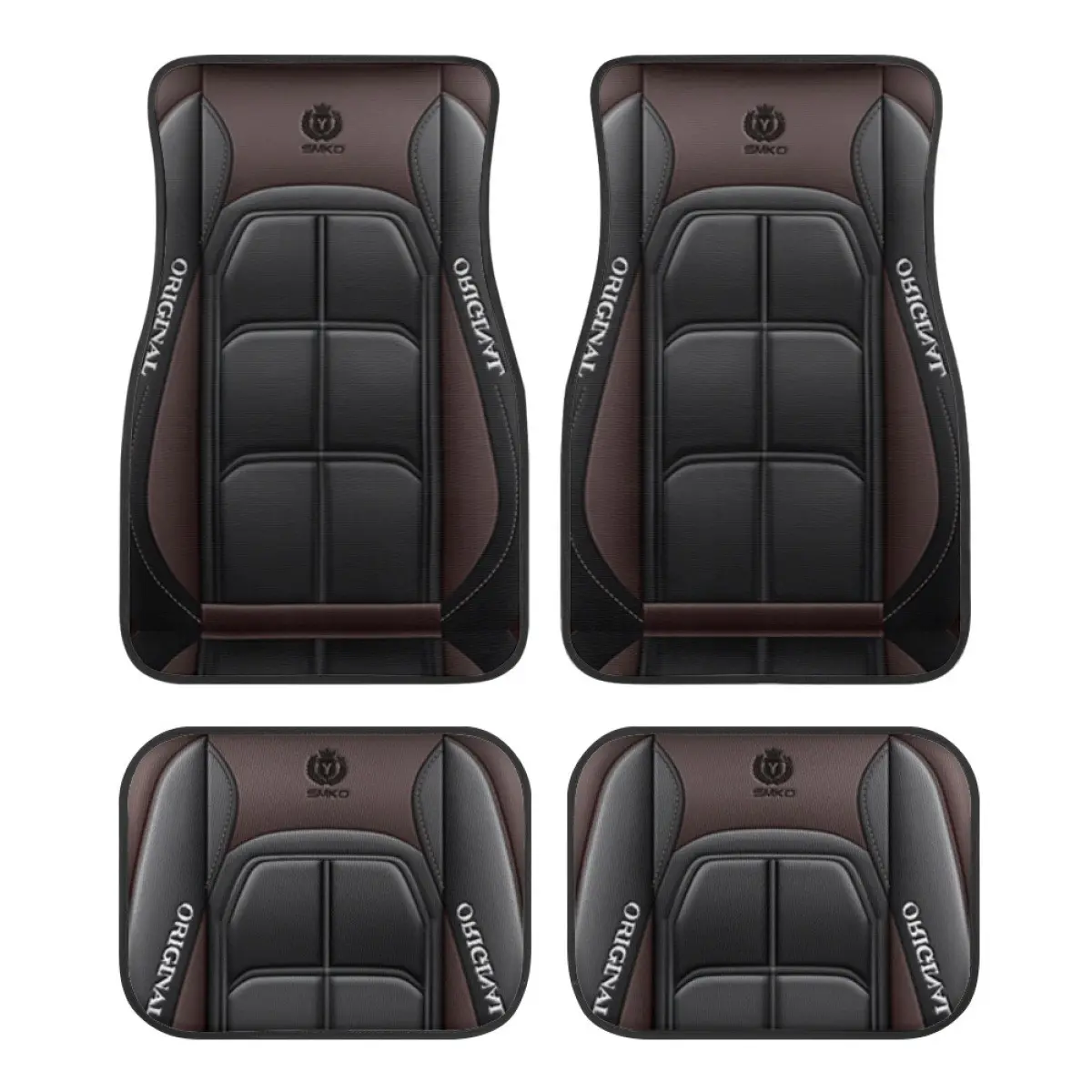 4 PCS 2D Universal Style Car Floor Mat for HYUNDAI Solaris Sonata Creta Encino Elantra Creta Ix25 Ix35 Kona Car Accessories