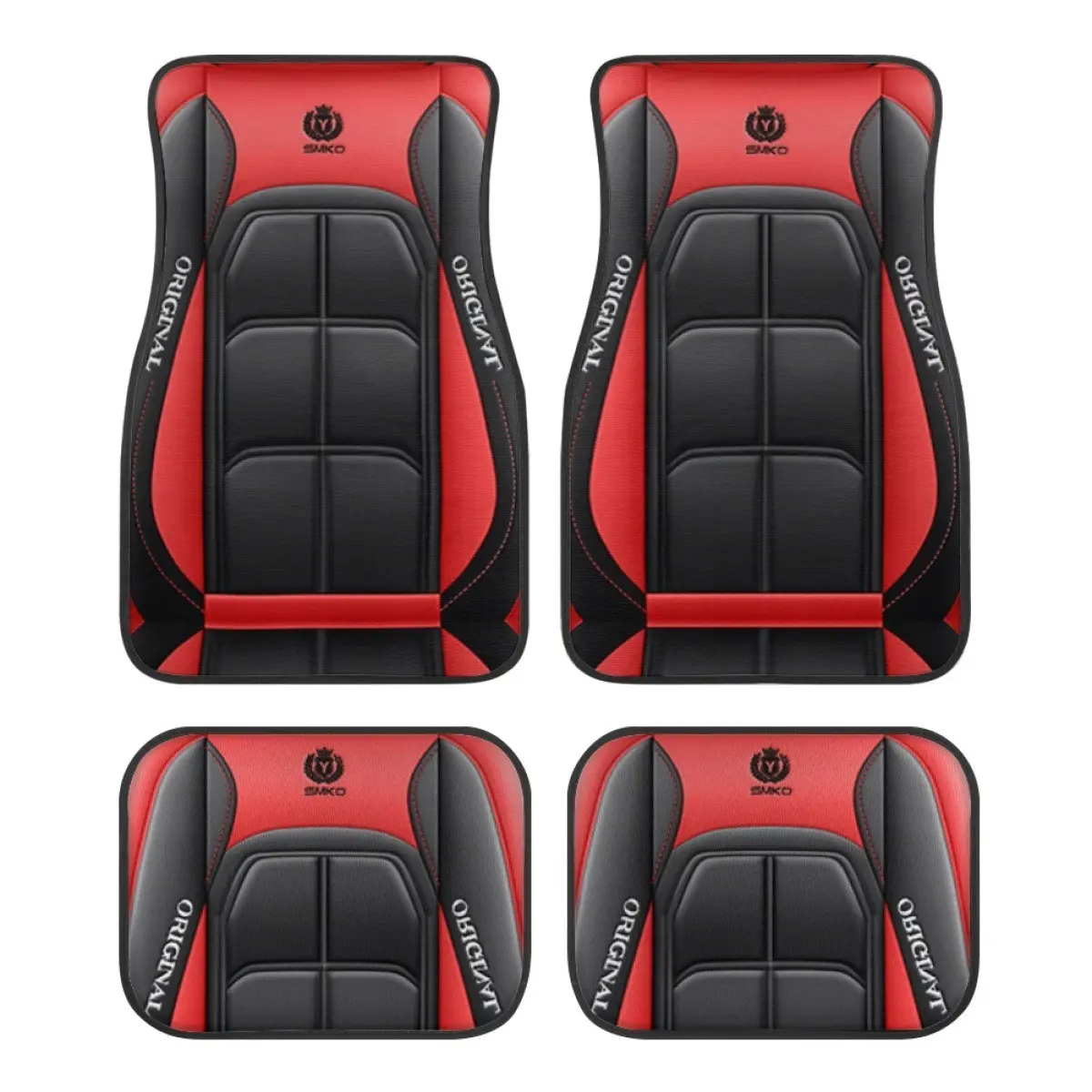4 PCS 2D Universal Style Car Floor Mat for HYUNDAI Solaris Sonata Creta Encino Elantra Creta Ix25 Ix35 Kona Car Accessories