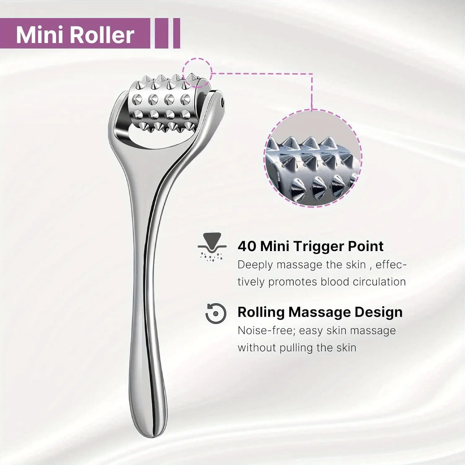 Stainless Steel Eye Massager & Face Rollers Face Massager Tool For Puffiness Eye Bags Ideal For Daily Facial Care Body Massager