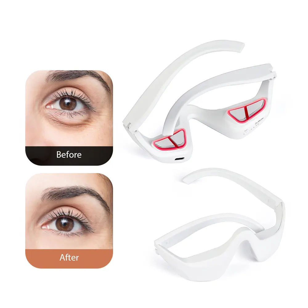 Undereye Eye Massager Glasses Dark Circles Eye Bag Remover Reduce Puffiness Wrinkles Essence Introducer Eye Beauty Device