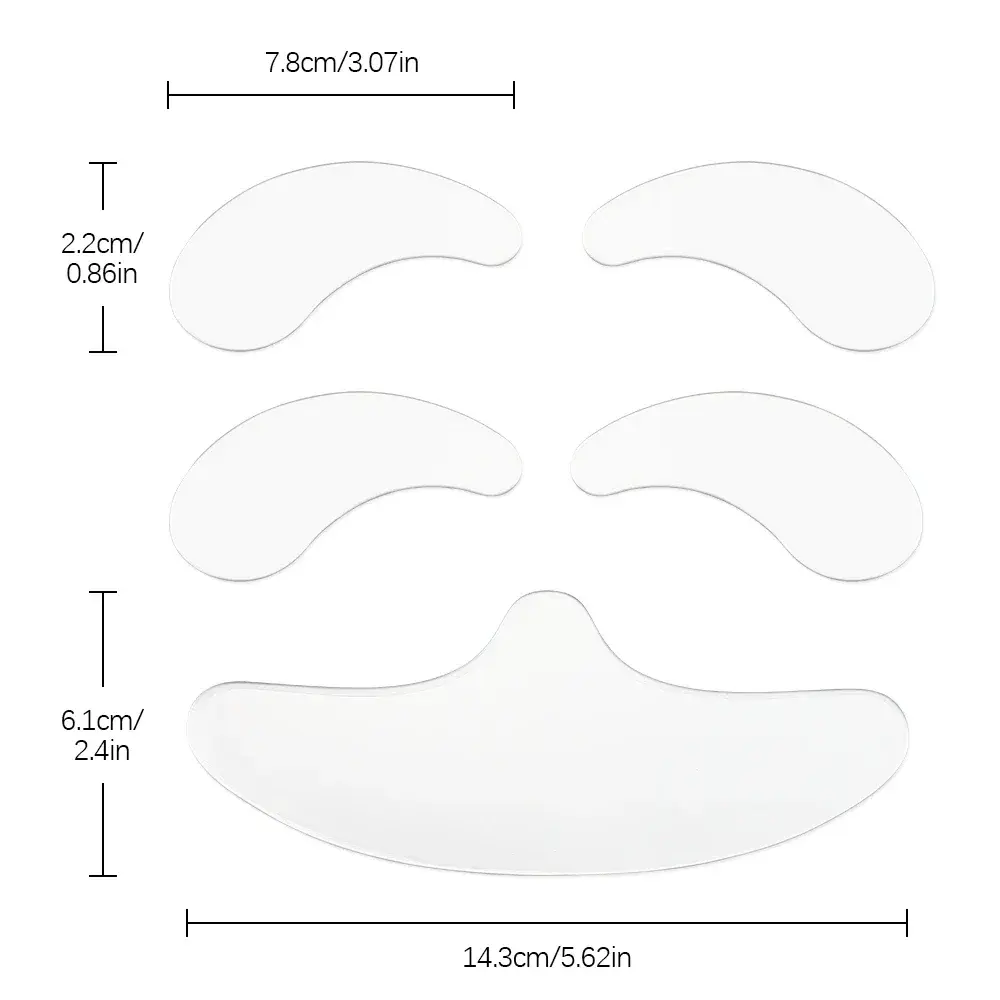 5Pcs Face Forehead Neck Eye Anti Wrinkle Aging Care Sticker Pad Patch Reusable Anti Wrinkle Silicone Patches Skin Lifting Tool