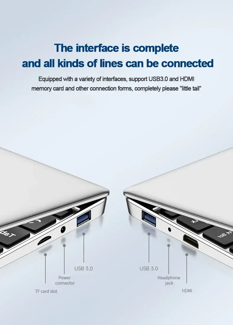 2025 Laptop Computer Windows 11 Notebook 14.1 Inch Intel Atom A3950 12GB 512GB 1920*1080 Resolution Office Study PC computer