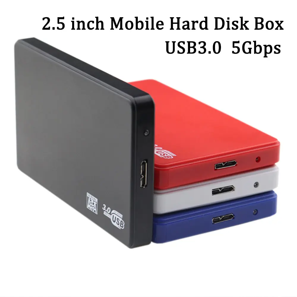 2.5-inch Mobile Hard Disk Box SATA to USB3.0 Notebook Hdd Solid-State Mechanical Hard Disk SSD Enclosure for Laptop Tool-free