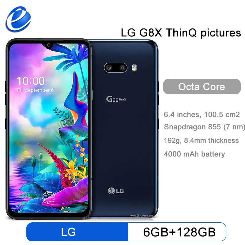 Original Unlocked LG G8X ThinQ 128G LTE Android Phone Octa Core 6.4" 6GB 32MP&12MP Fingerprint NFC smartphone