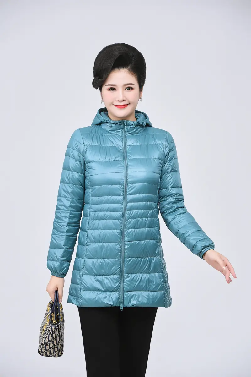 12 Colors Women Spring Winter Jacket 2023 New Arrival Ultralight  Packable Female Hooded Water and Wind-Resistant Long Down Coat