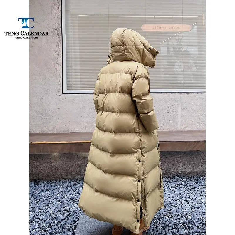 Winter Cotton Jacket, Korean Version Long To Ankle A-line Loose Hooded Down Cotton Jacket, Women's 2024 New Model