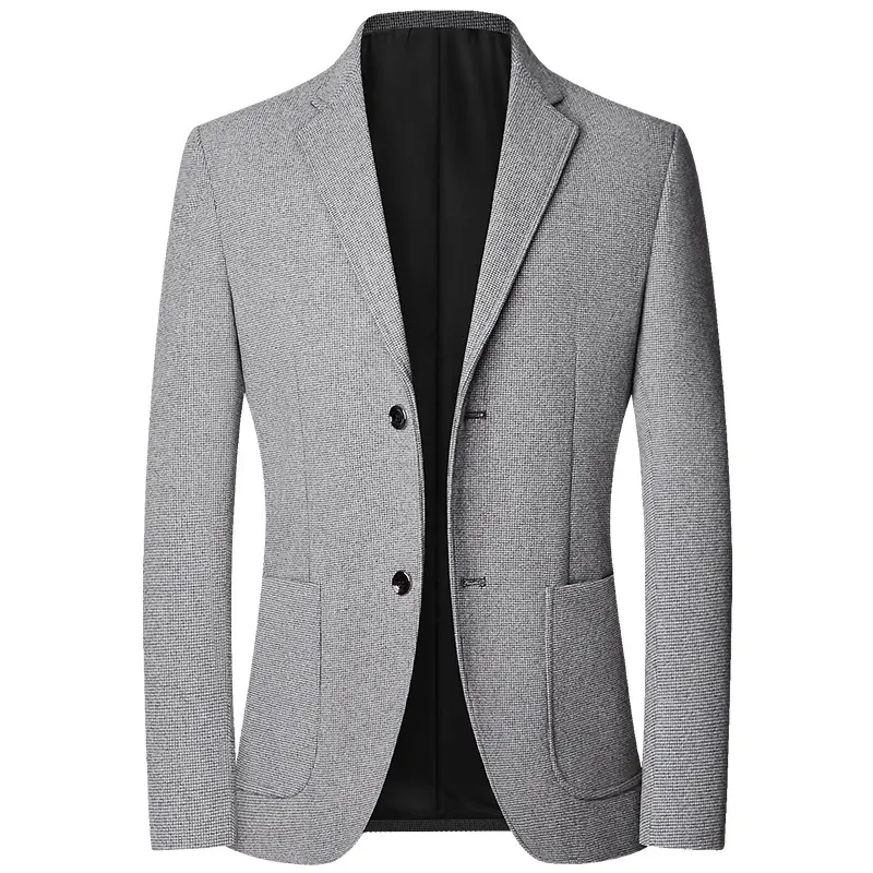 Spring Autumn Smart Casual Blazers Men Fashion Slim Fit Suit Jackets Solid Color Turn Down Collar Mens Blazer Outerwear Coats