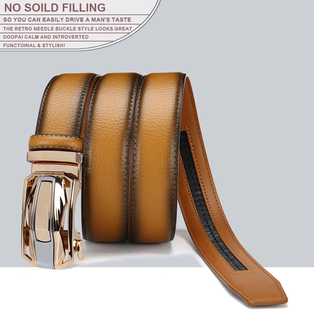 Men's Belt, High-quality Cow Belt, Automatic Belt, Sports Car Brand, Fashionable Automatic Buckle Belt, Black Men's Belt