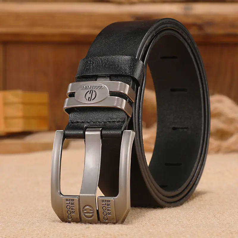 Men Genuine Leather Belts Cowboy Wide High Quality Buckle Belts for Men Brand Luxury Leisure Vintage Jeans Strap HQ225