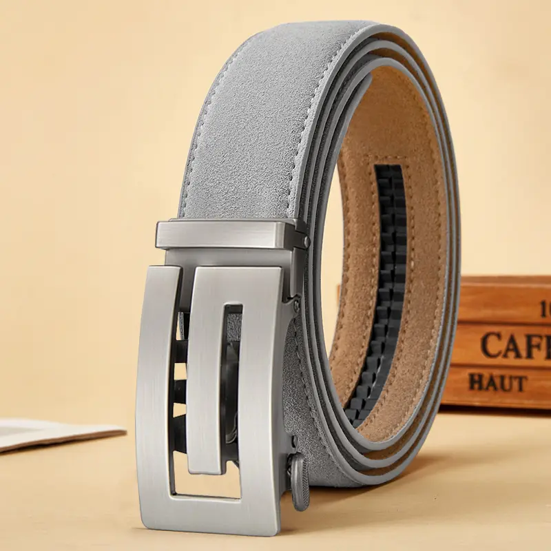 2025 New High Quality Fashion Belt Men's Automatic Buckle 3.5cm Wide Leather Casual Belt Croskin Ceinture Homme