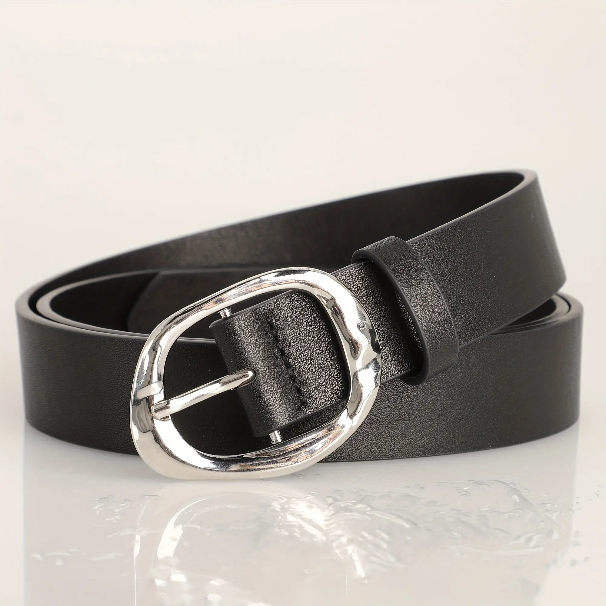 New Luxury Women's Belt Fashion Casual Classic Silvery Buckle Belts Plus Size - Pair with Jeans, Pants, Dress, For Ideal Gifts