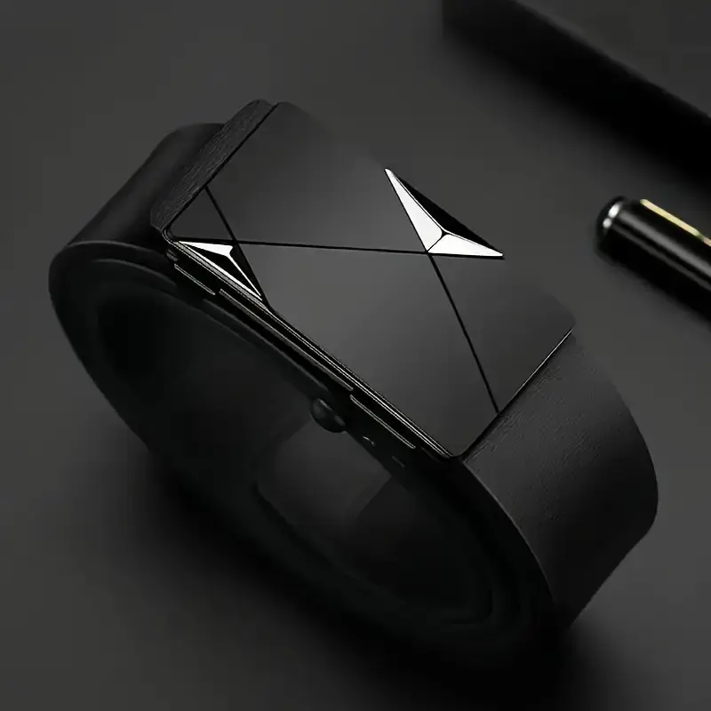 Men's Business Belt Alloy Automatic Buckle Belt Fashion Belt Luxury Jeans Belt PU Leather High-Quality Straps