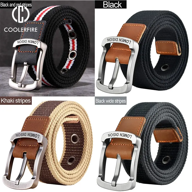 Men's Fabric Belt Canvas Webbing Man Belt for student Designer Men Trousers Belt for Jeans Belts Male Waist Belts BF08