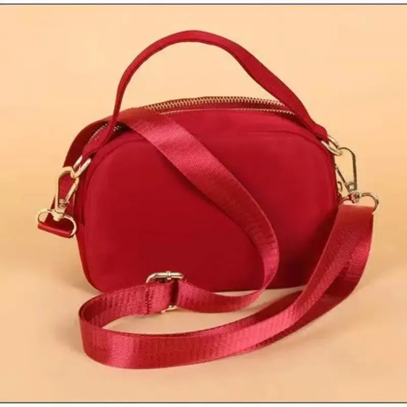 Embroidered Thread Women Small Handbag Shoulder Bag, Chic Oxford Messenger Bag Stylish Square Tote Purse, Suitable for Daily Use