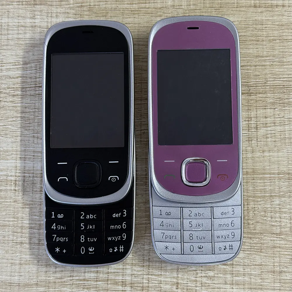 Original 7230 Old Mobile Cell Phone GSM 2G 3G Unlocked English Russian Hebrew Arabic Keyboard. Two Colors Option Made in Finland