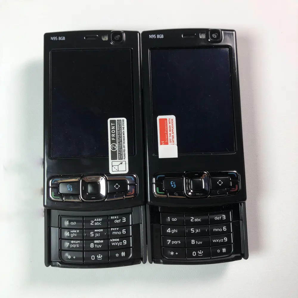 Original N95 8GB Mobile Cell Phone 3G 5MP Wifi GPS 2.8''Screen Unlocked Smartphone Russian Hebrew Arabic Keyboard. Made on 2007