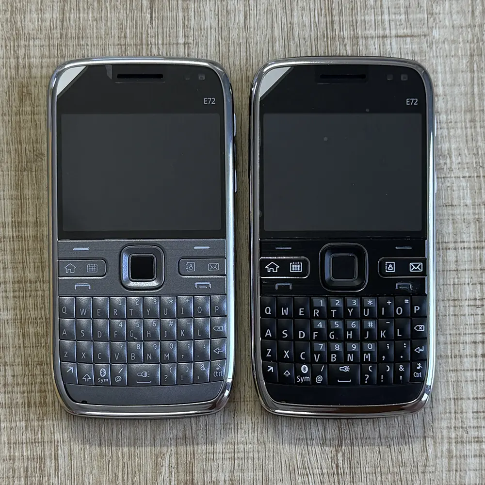 Original E72 Mobile Cell Phone GSM 3G Unlocked Wifi 5MP 480p Cellphone English Hebrew Russian Arabic Keyboard. Made in Finland