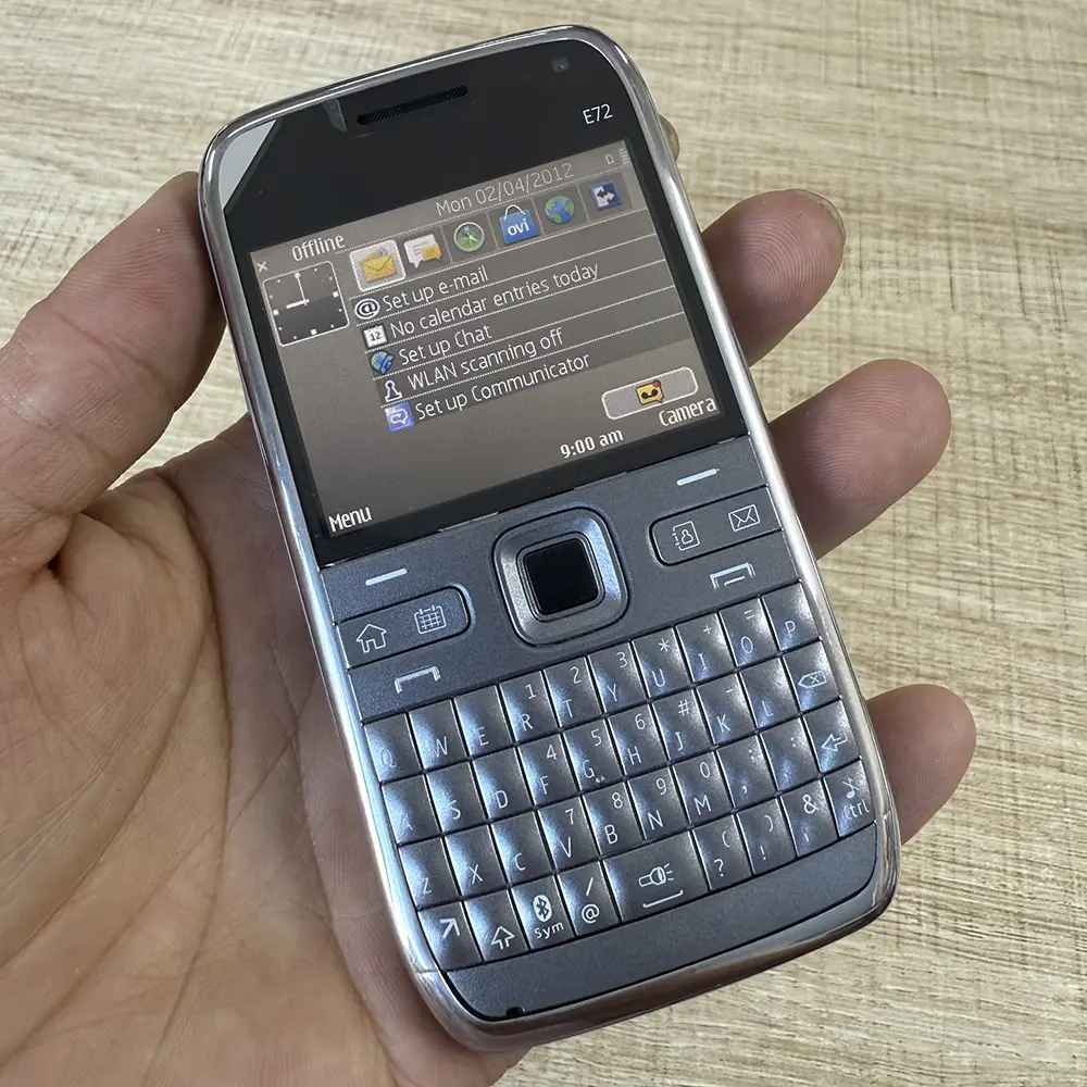 Original E72 Mobile Cell Phone GSM 3G Unlocked Wifi 5MP 480p Cellphone English Hebrew Russian Arabic Keyboard. Made in Finland