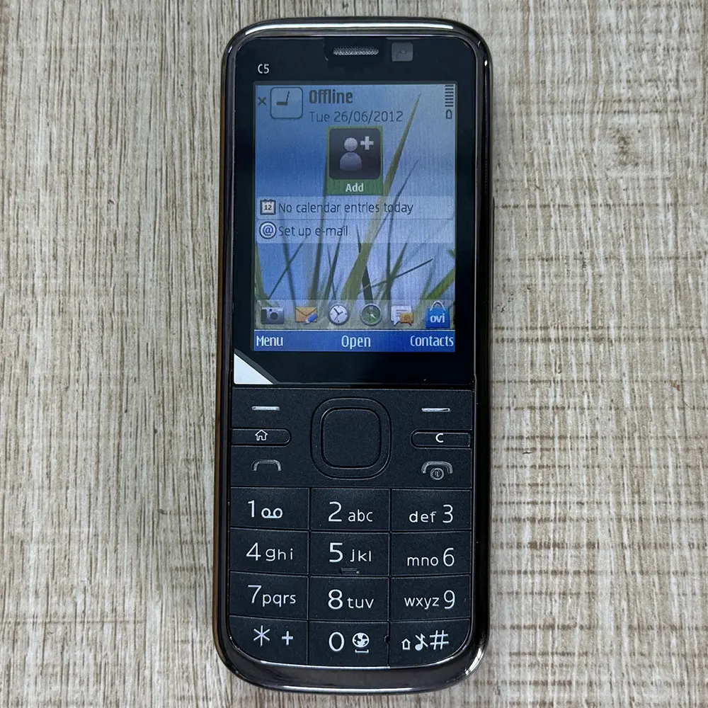 Finland Made Unlocked C5 C5-00 CellPhone 2G 3G Original Mobile Cell Phone Bluetooth Russian/Arabic/Hebrew Keyboard Made on 2010