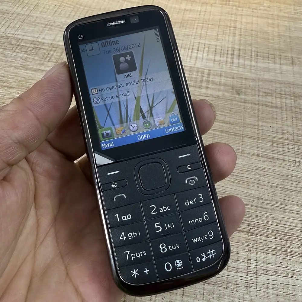Finland Made Unlocked C5 C5-00 CellPhone 2G 3G Original Mobile Cell Phone Bluetooth Russian/Arabic/Hebrew Keyboard Made on 2010