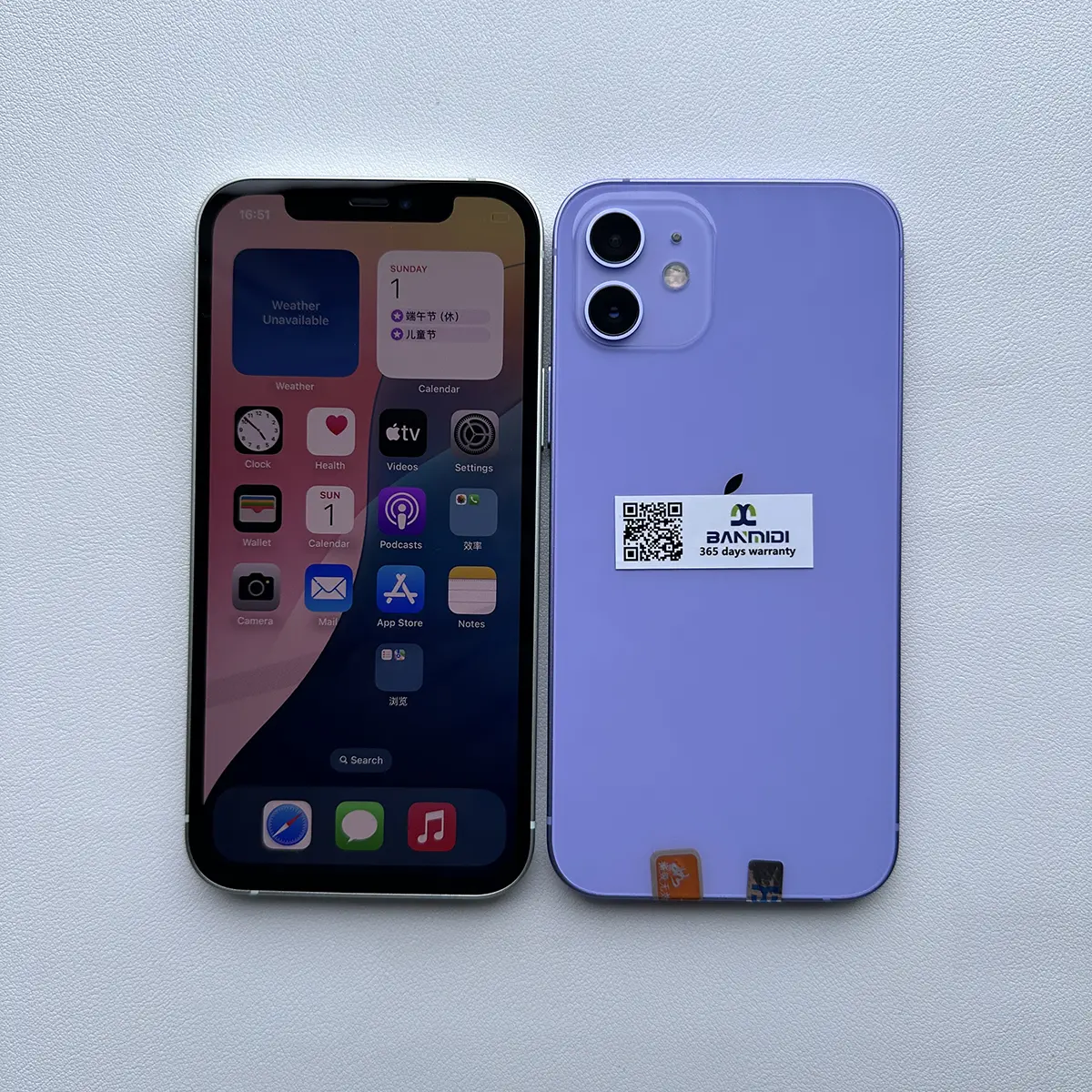Apple iPhone 12 Smartphone 6.1" 4G RAM 128GB/256GB ROM Unlocked Smartphone OLED Screen A14 Bionic 12MP 95% New CellPhone