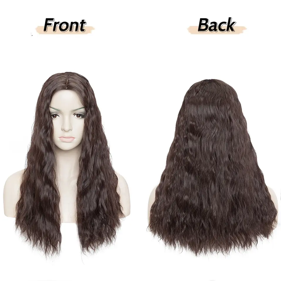 Benehair Synthetic 3 Clips In Hair Toppers With Bangs 5''x5'' Big Base Cover Thinning Hair Piece Women Hair Extensions 20inch