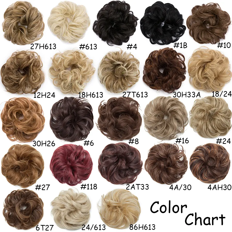 BENEHAIR Synthetic Messy Bun Curly Scrunchies for Women Hair Bun with Elastic Band Hairpieces Updos  Fluffy Chignon Ponytail 35g