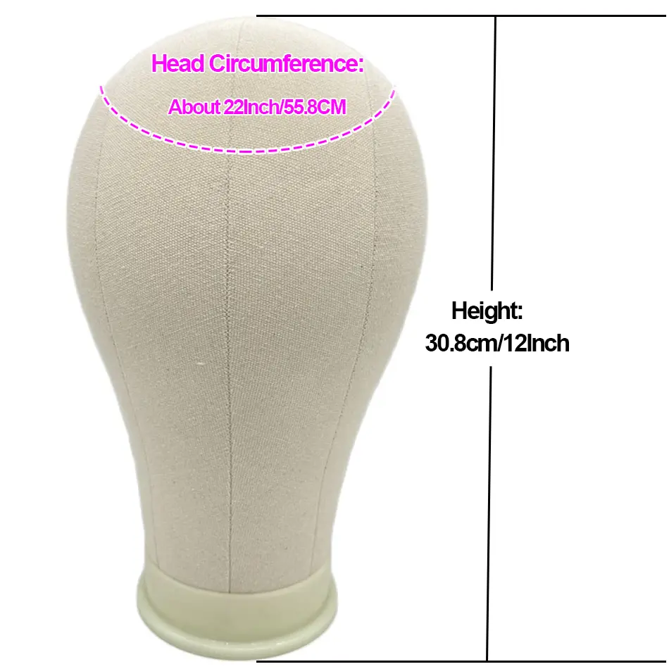 Training Mannequin Head Canvas Block Head For Wig Display Styling Mannequin Manikin Canvas Head With Stand 22In Canvas Wig Head