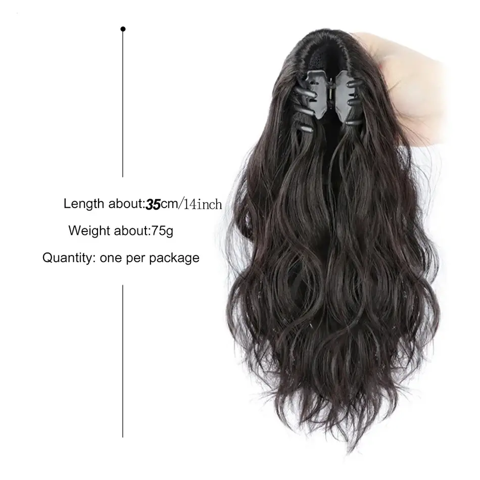 Short Curly Synthetic Wig Ponytail Natural Curly Claw Clip Ponytail Hair Extension Female Grip High Ponytail With Mini Gripper