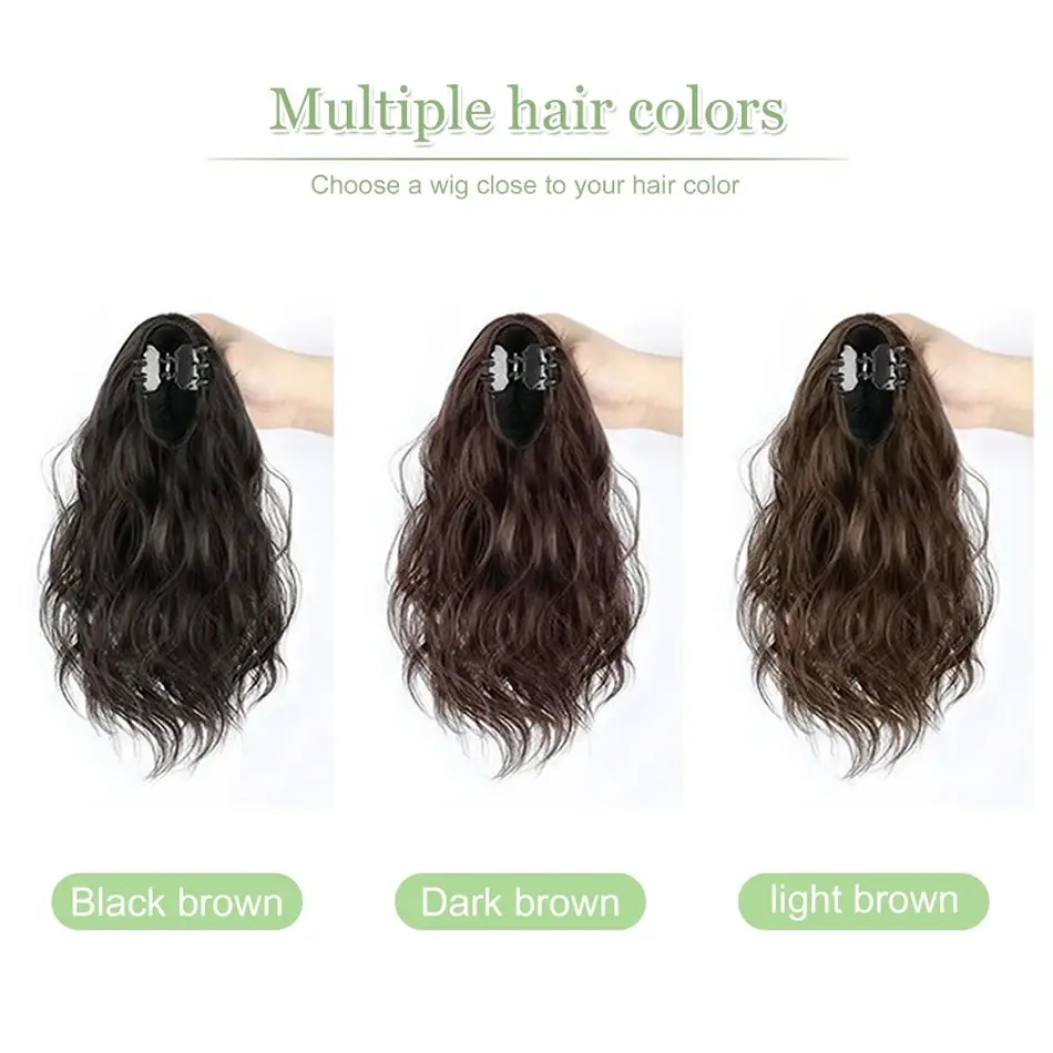 Short Curly Synthetic Wig Ponytail Natural Curly Claw Clip Ponytail Hair Extension Female Grip High Ponytail With Mini Gripper