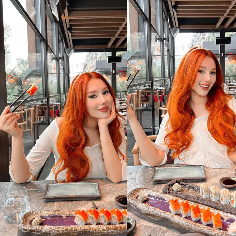 Magicae Ginger Orange Brown 30Inches 200grams Body Wave Bundles Hair Extensions High Temperature Synthetic Wavy Purple Highlight