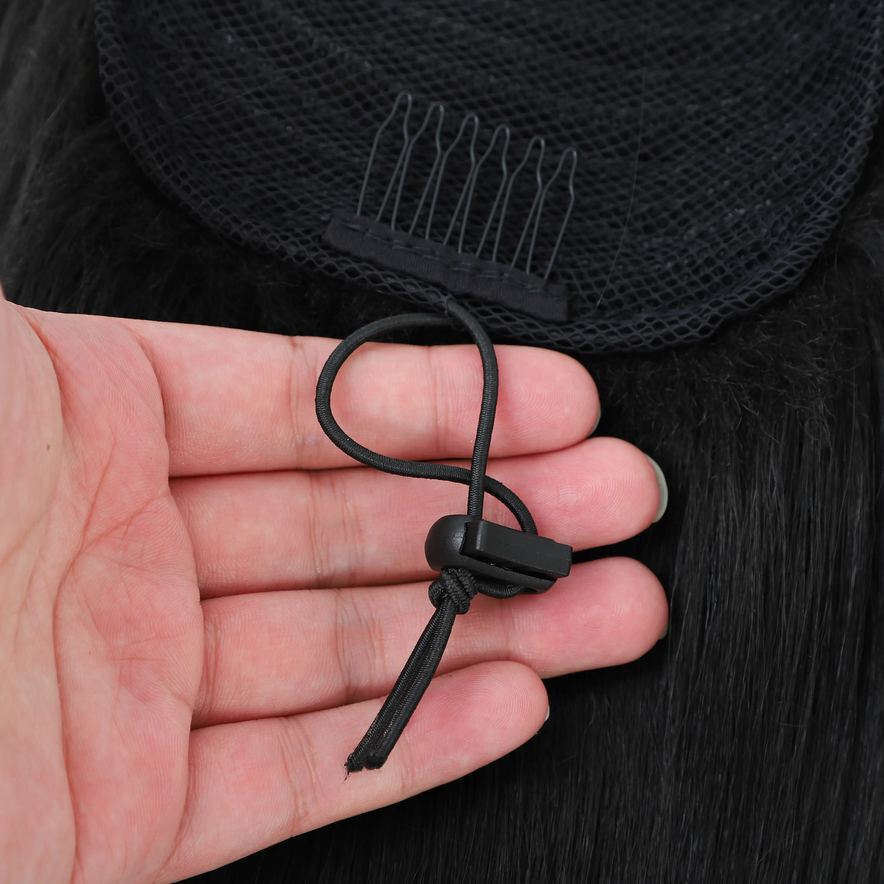 28 Inches Ponytail Blond 27/613 Hair Extensions With Clip Brown Drawstring Nature Color Straight Heat Resistant Synthetic Hair