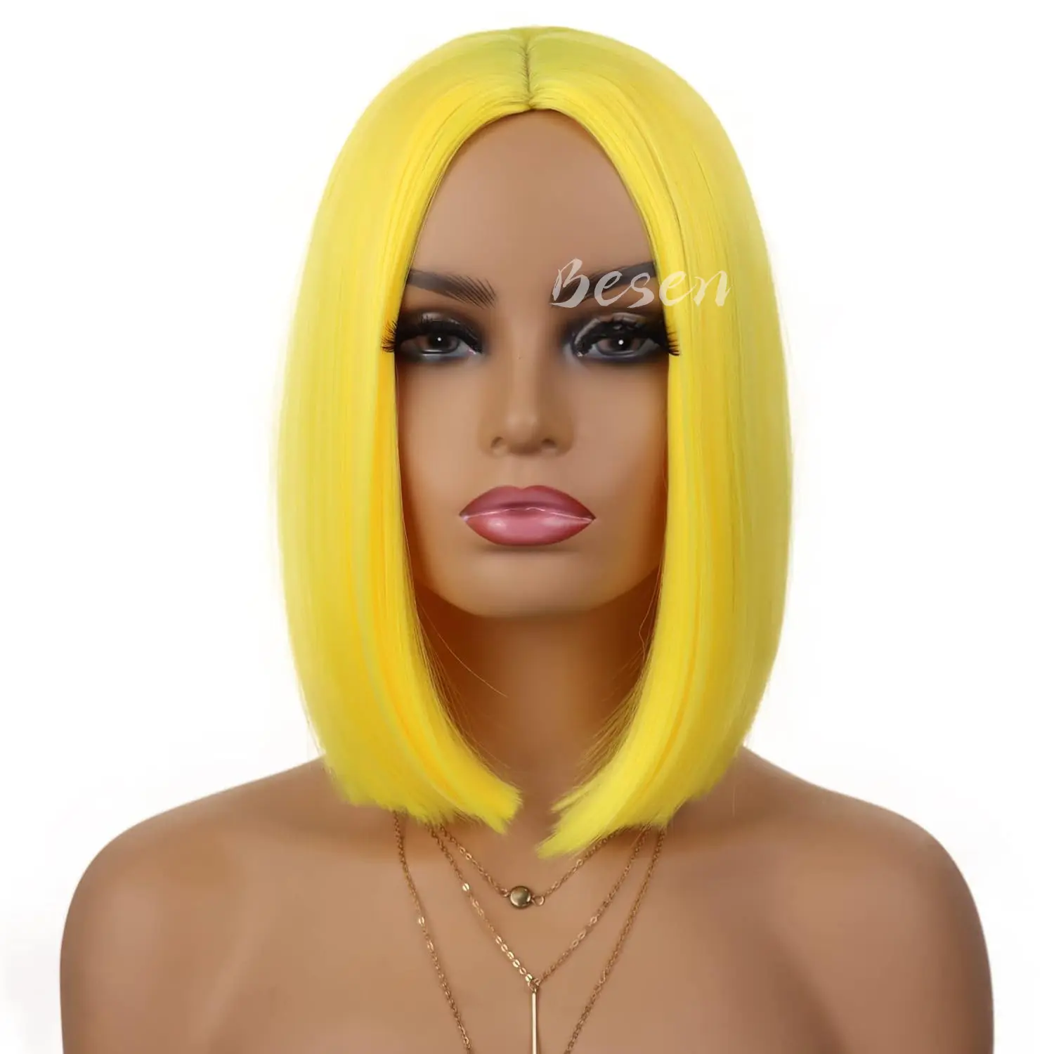 Synthetic Bob Wig 12inch Short Bob Stright Hair Wig Heat Resistant Middle Parting Colorful Wigs for Party Custume Cosplay Use