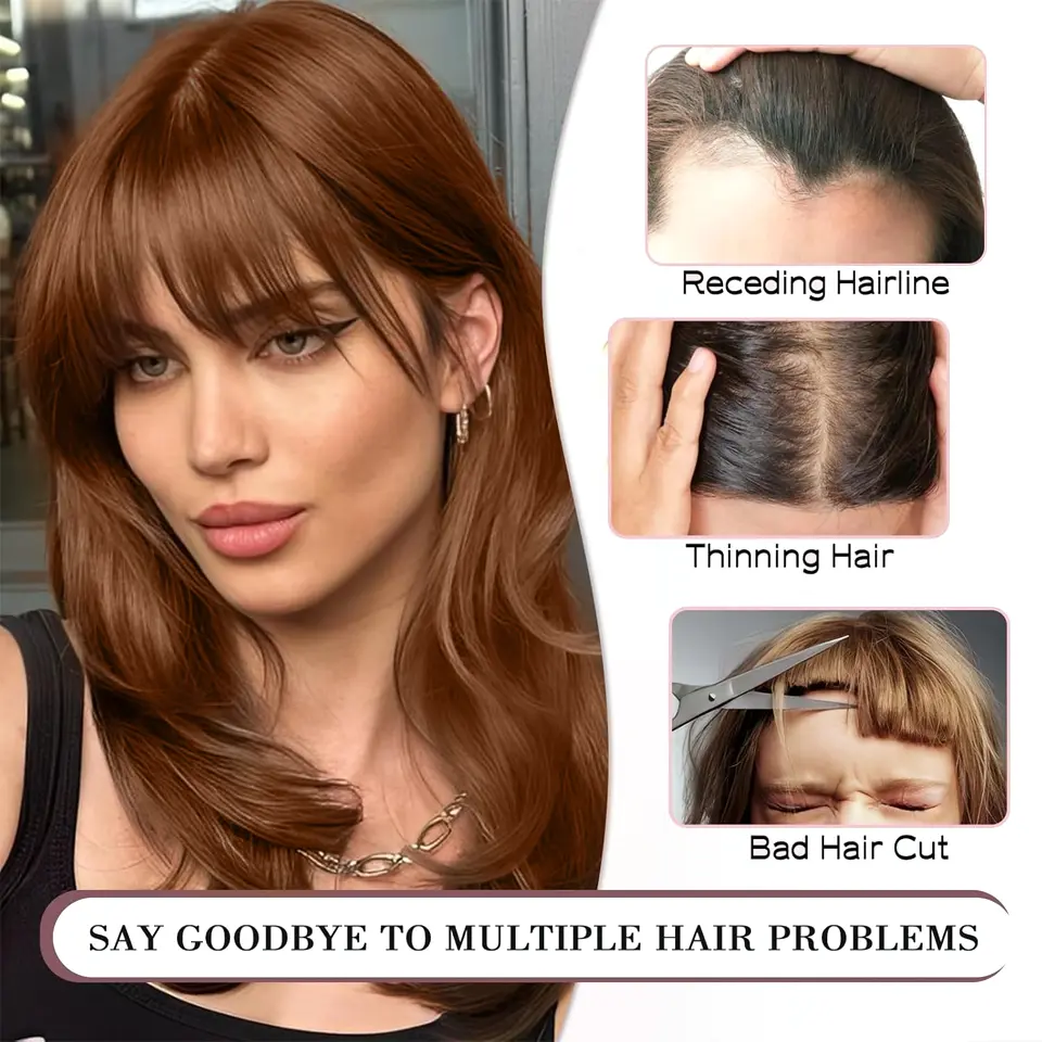 LUPU Clip-In Synthetic Bangs Wig - Ideal for Cosplay and Parties Perfect for Halloween, Parties, and Special Occasions