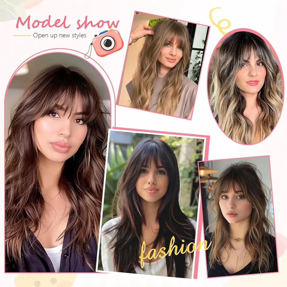 LUPU Clip-In Synthetic Bangs Wig - Ideal for Cosplay and Parties Perfect for Halloween, Parties, and Special Occasions