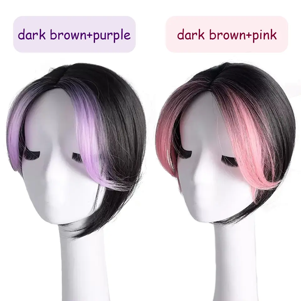 LUPU Synthetic Eight-character Bangs Wig For Women On Top Of Head To Cover White Hair And Increase Hair Volume Wig Pieces