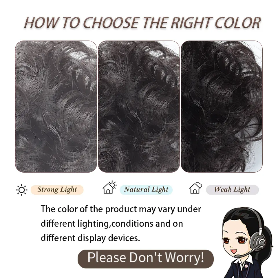LUPU Messy Synthetic Bun Hair Piece Side Comb Clip in Hair Bun Hairpiece for Women Versatile Adjustable Styles