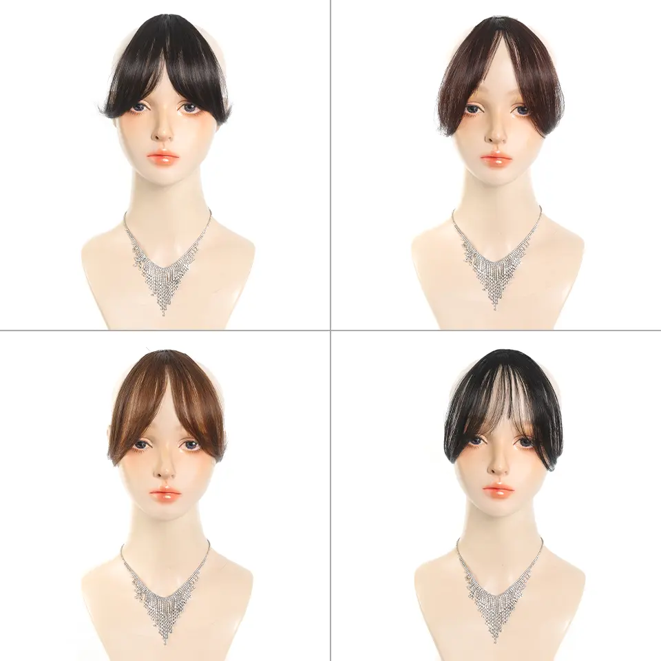 Synthetic Bangs Wig For Women With Natural Side Bangs Fluffy And Add Hair Flipper Bangs