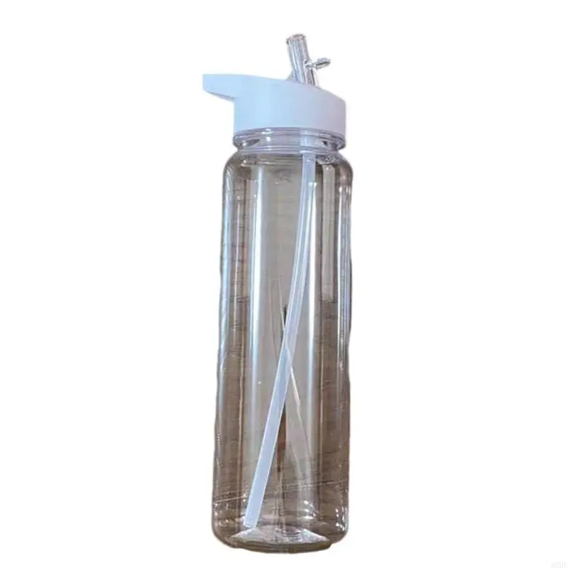 Clear Plastic Water Bottles with Straw LeakProof Sports Water Bottles 700ml