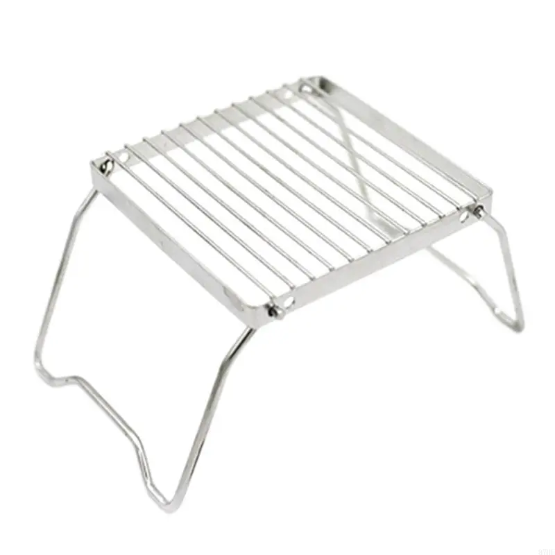 Stainless Steel Camping Stove Grill Rack Portable Camp Cooking Racks Barbecue Grill Table Folding Campfire Grill
