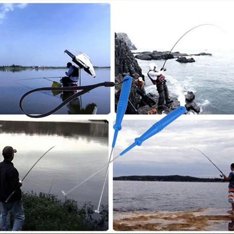 Fishing Hook Remover Stainless Steel With Anti Lost Ring Extractor Anti Slip Han