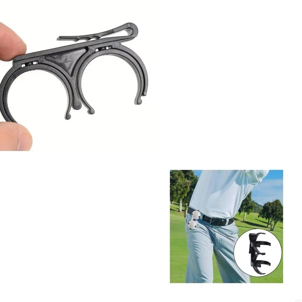 2 Grains Pack Golf Balls Clip On Waist Band Belt Golf Bag Accessory for Golfer