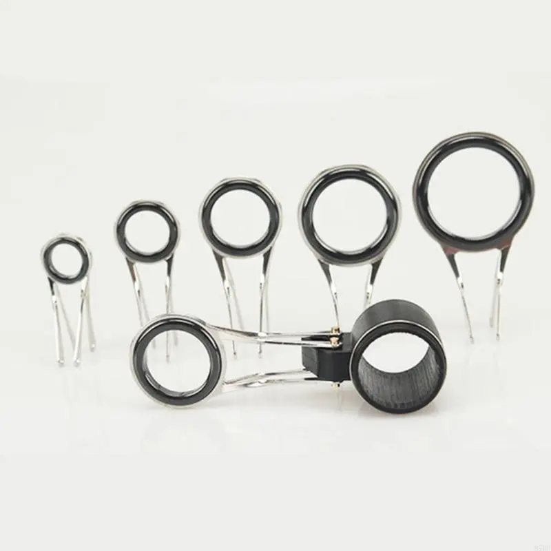 Fishing Rod Tip Guide Folding Wearproof Eye Rings Telescoplc Stainless Steel Guide Rings Fishing Tackle Accessories